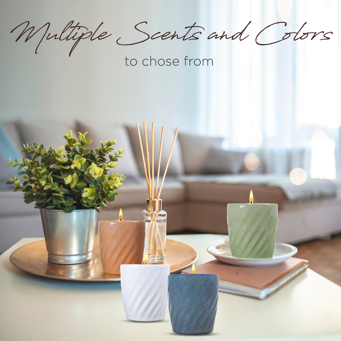 12 Oz Scented Candle Citronella Fragrance. Color: Toffee Crunch