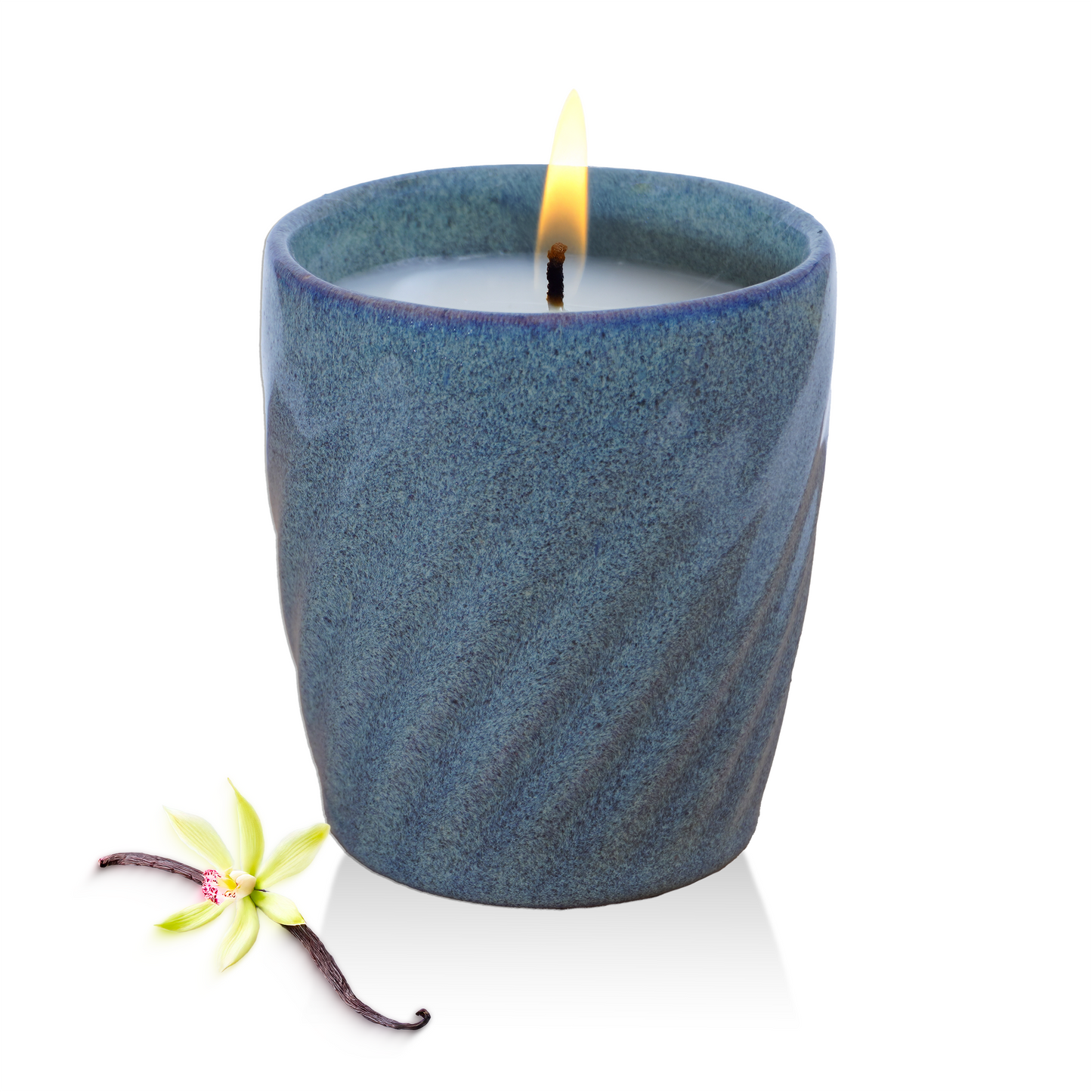 12 Oz Scented Candle Vanilla Fragrance. Color: Twilight Coast Blue