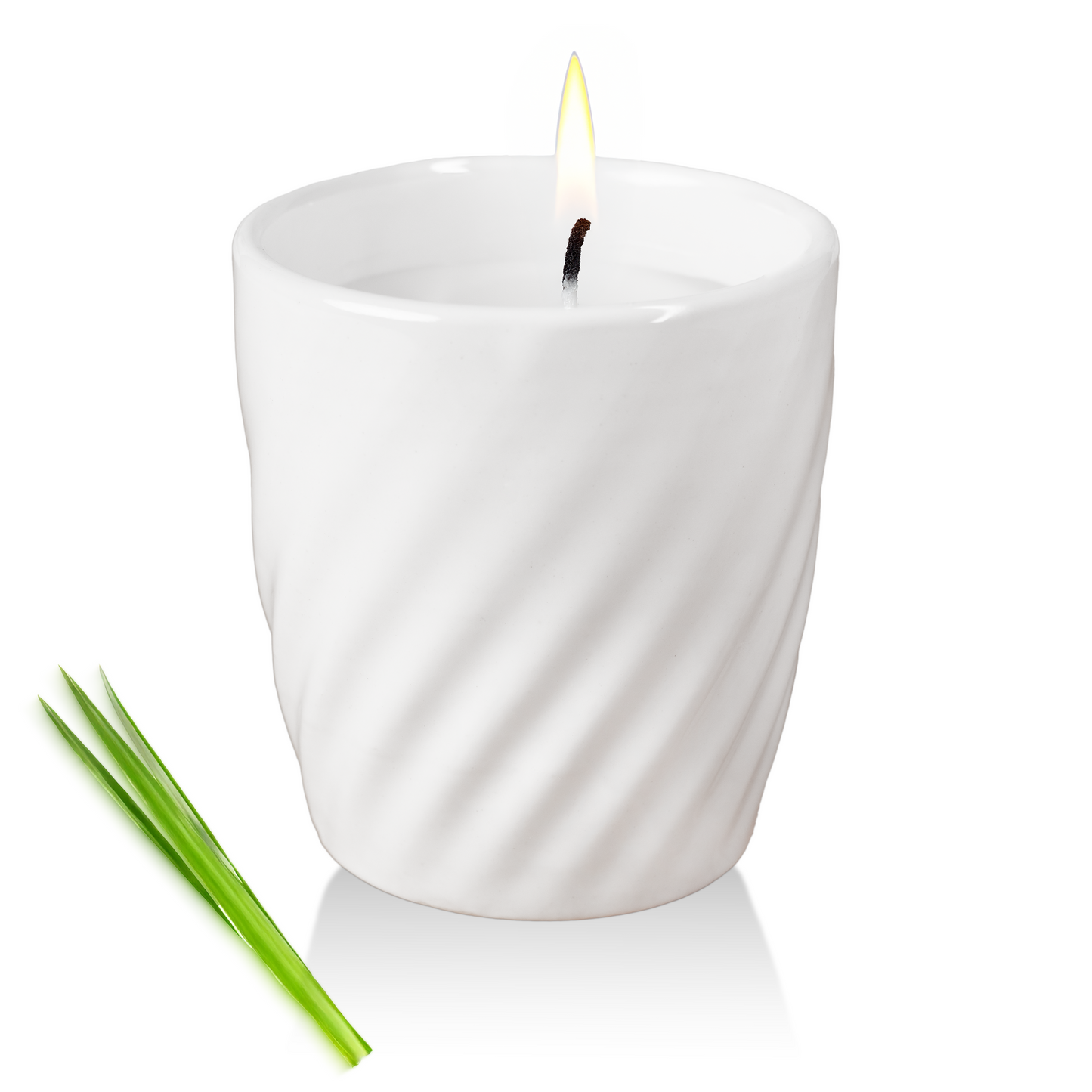 12 Oz Scented Candle Citronella Fragrance. Color: Pearl Haze White