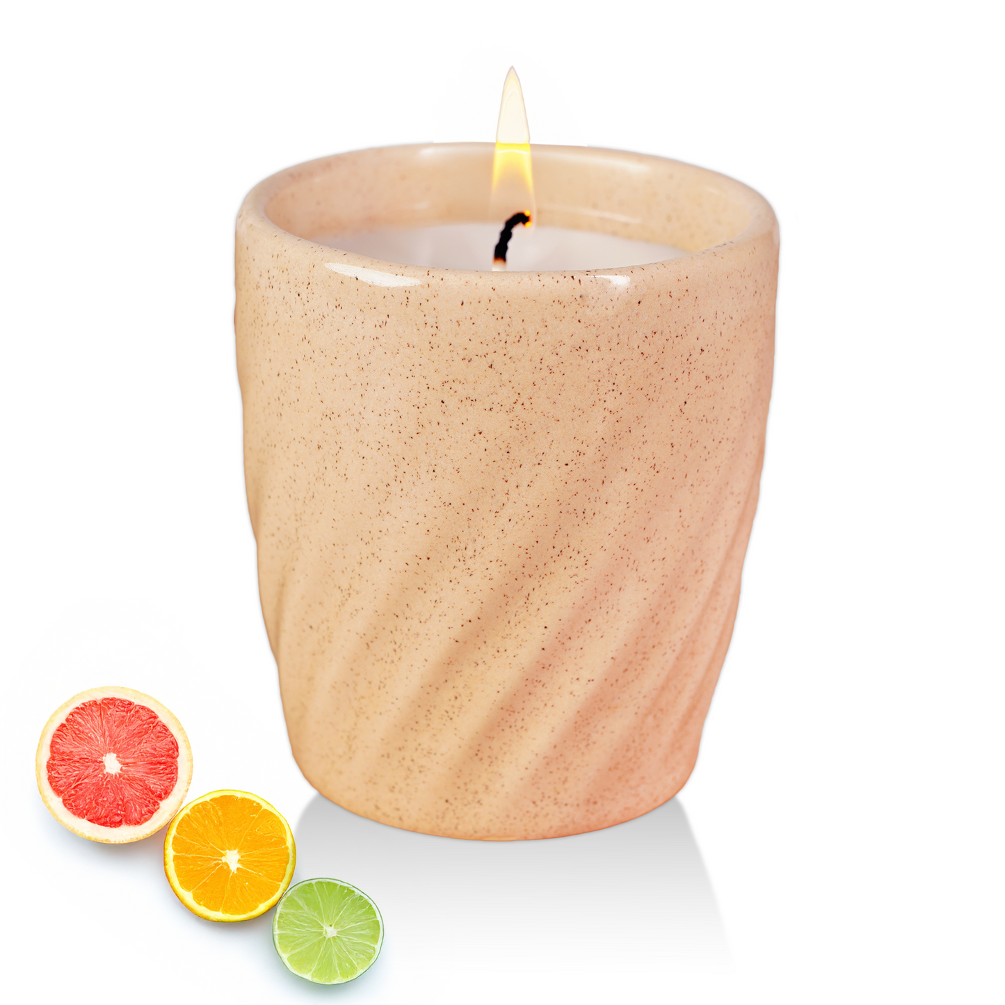 12 Oz Scented Candle Fresh Citrus Fragrance. Color: Toffee Crunch