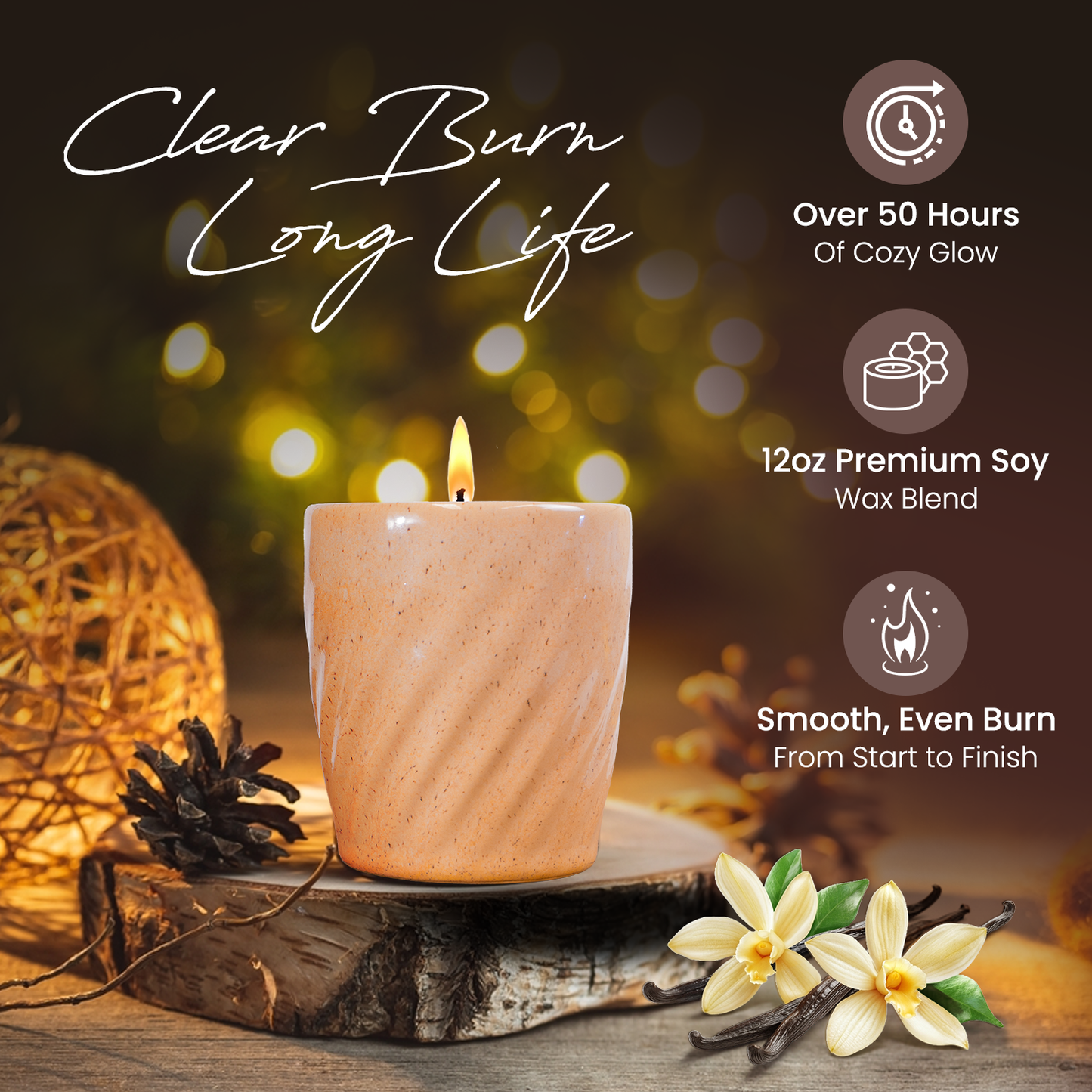 12 Oz Scented Candle Citronella Fragrance. Color: Toffee Crunch