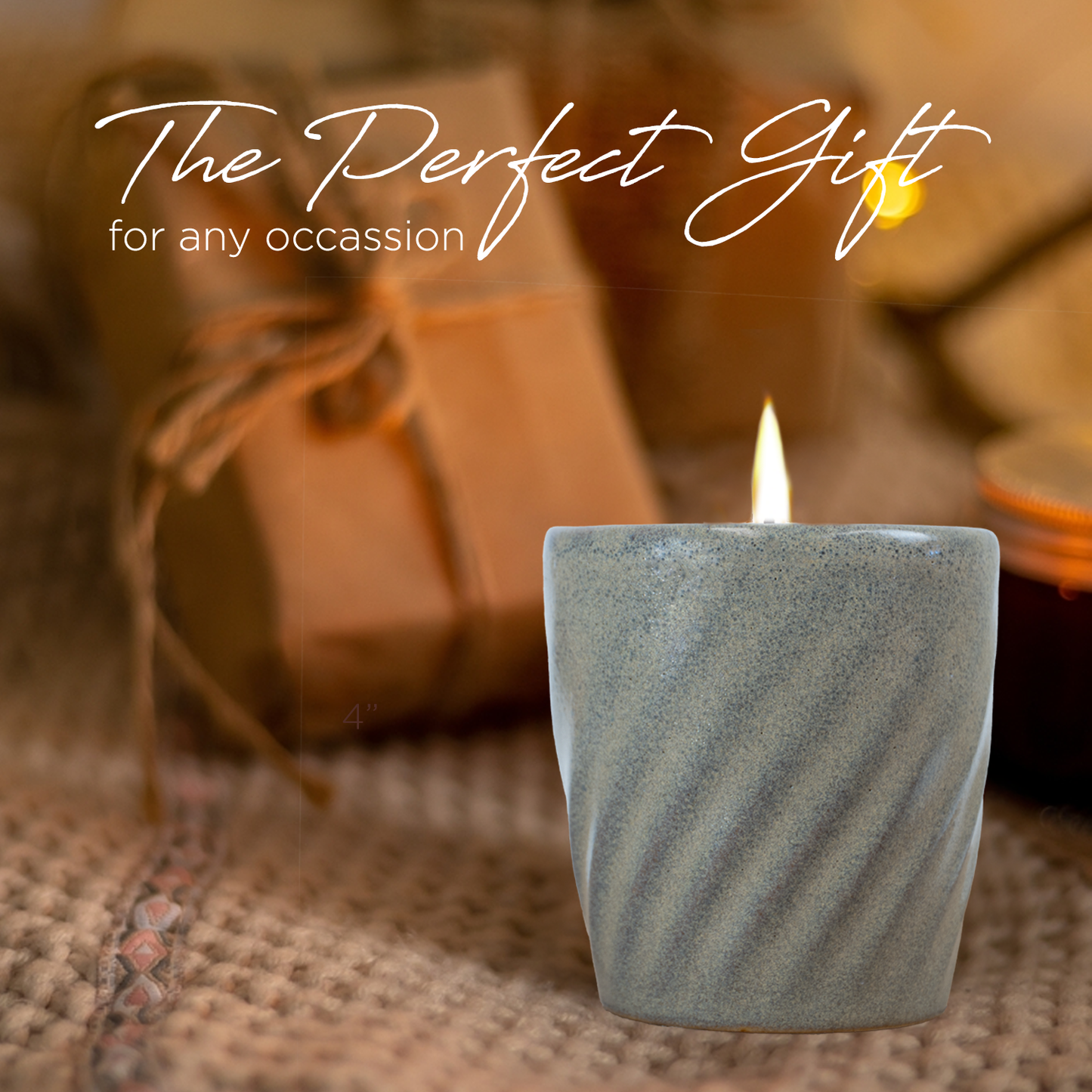 12 Oz Scented Candle Vanilla Fragrance. Color: Olive Dusk Green