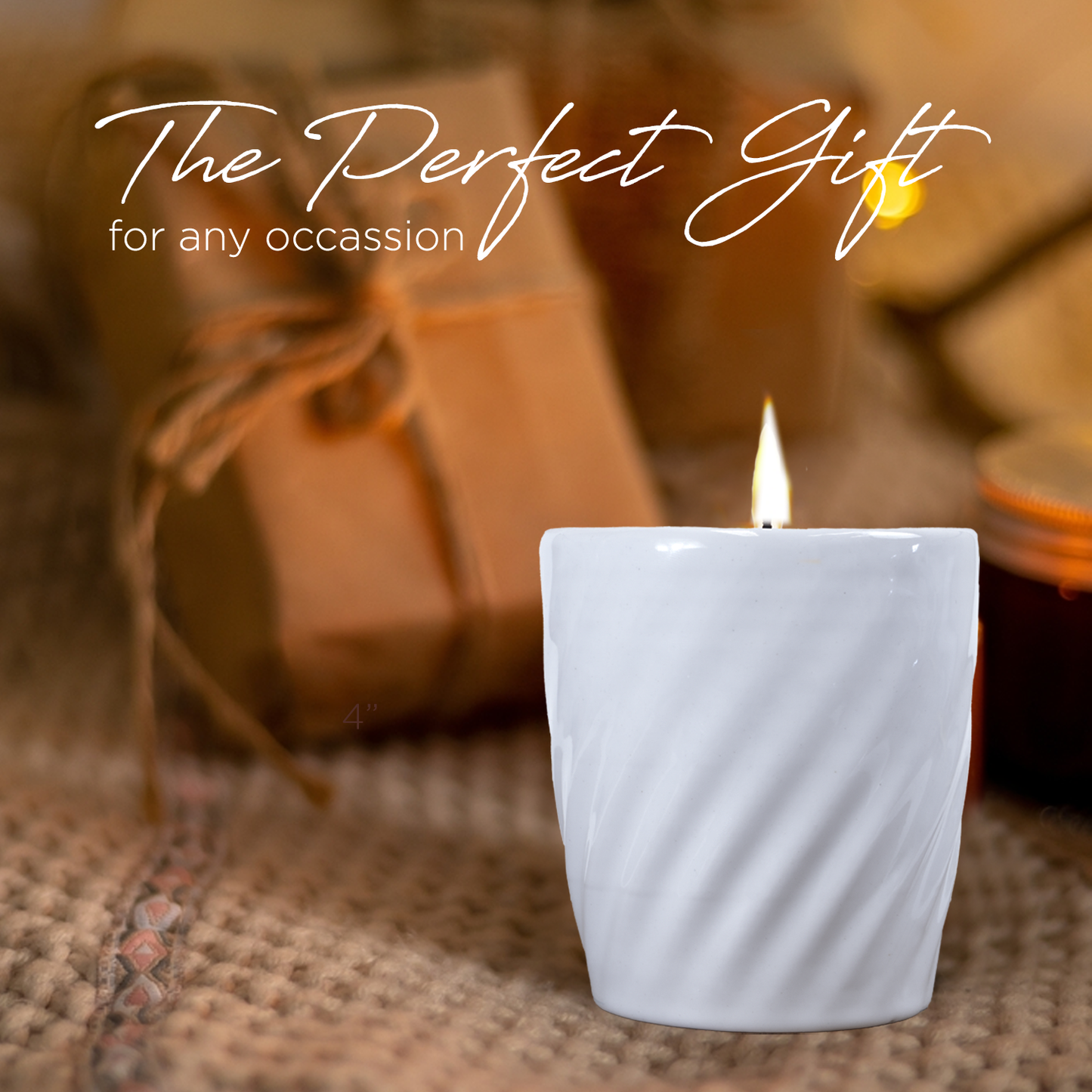12 Oz Scented Candle Vanilla Fragrance. Color: Pearl Haze White