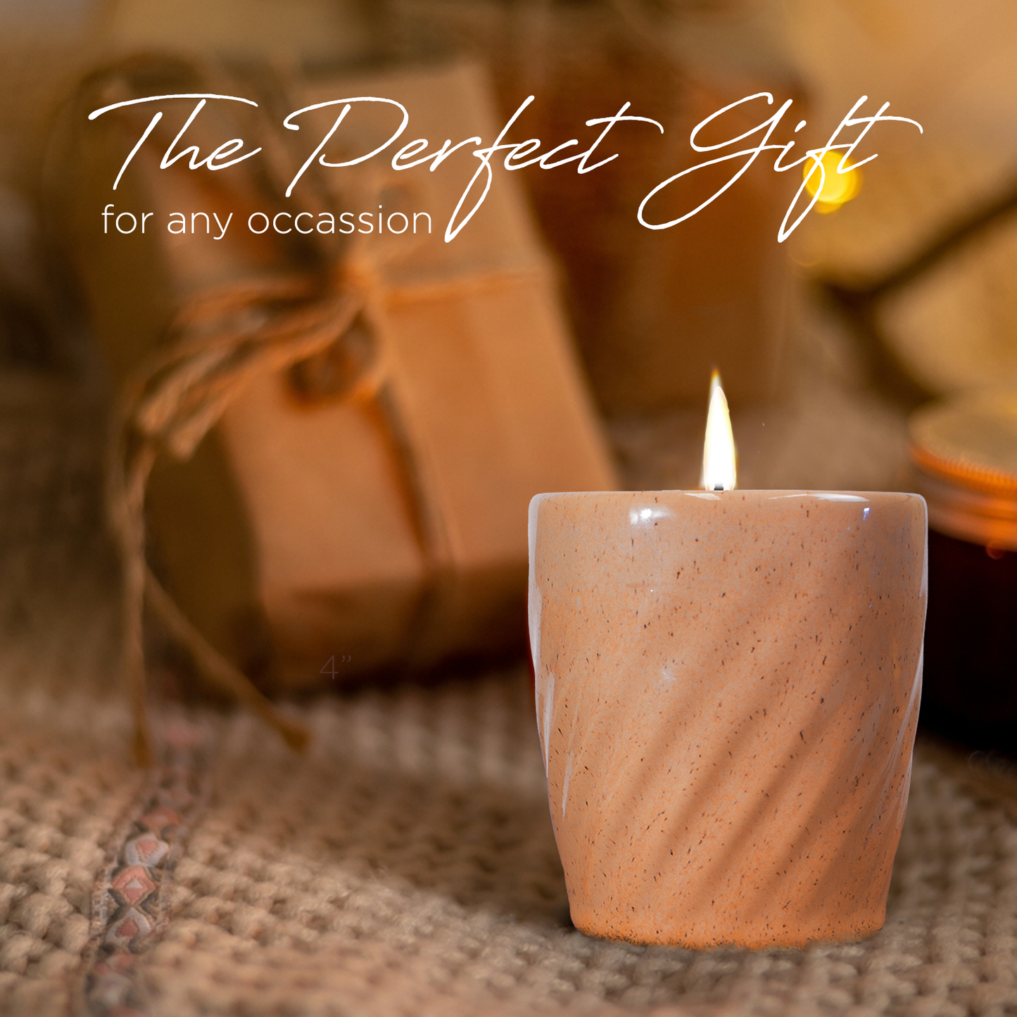 12 Oz Scented Candle Fresh Citrus Fragrance. Color: Toffee Crunch
