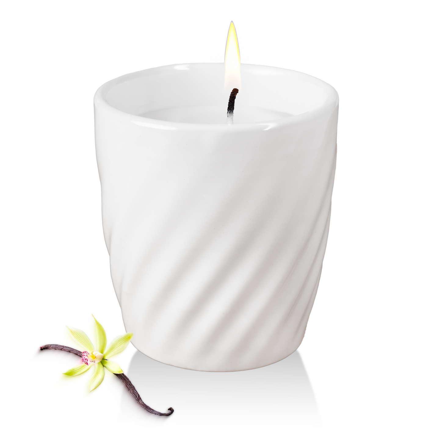 12 Oz Scented Candle Vanilla Fragrance. Color: Pearl Haze White