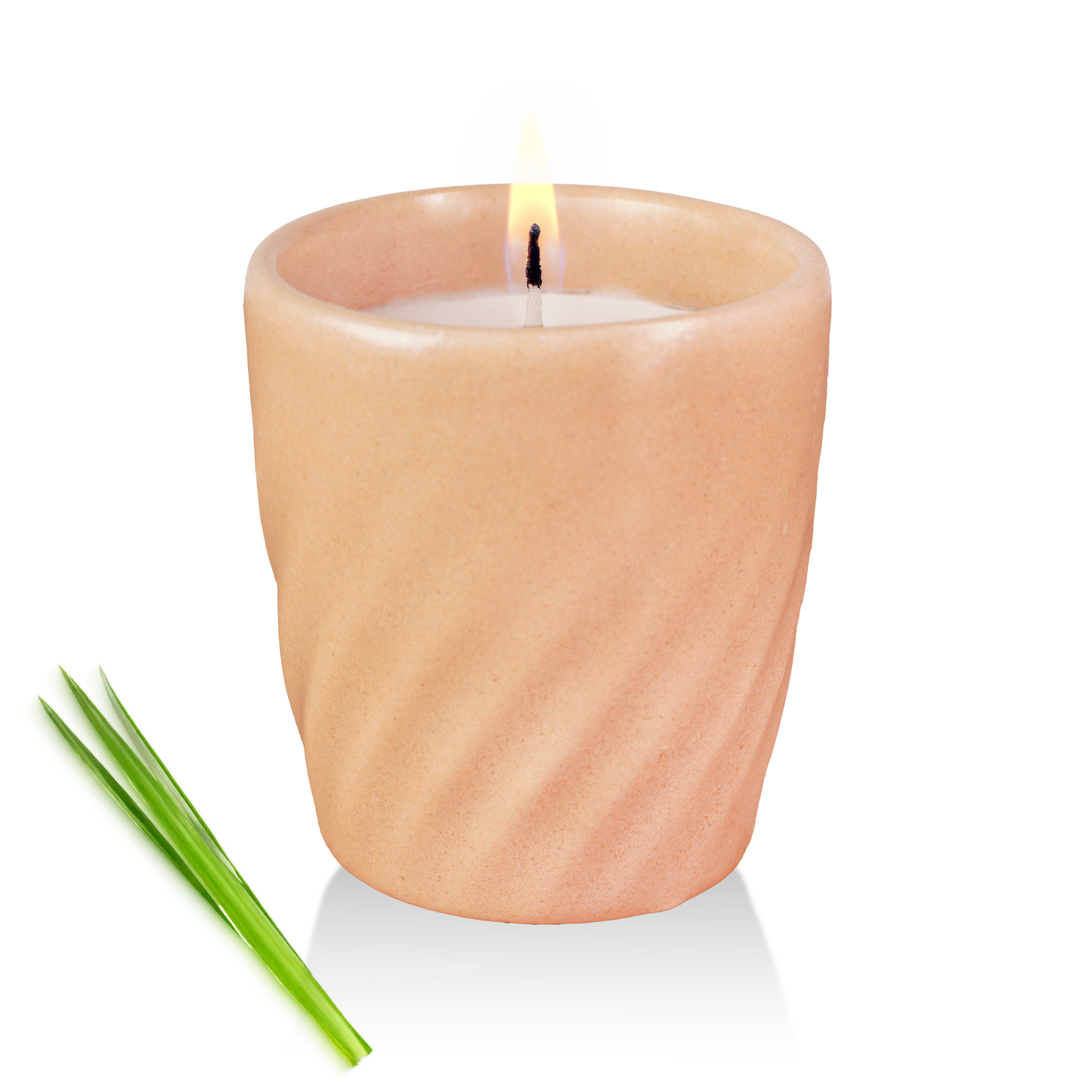 12 Oz Scented Candle Citronella Fragrance. Color: Sundown Peach